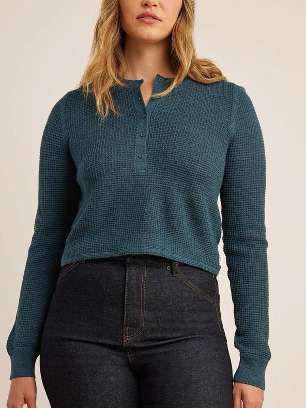 Roark Well Worn Long Sleeve Thermal Sweater Size Large